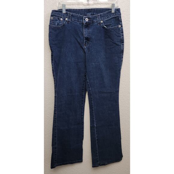 Riveted By Lee Blue Flat Front Jeans 8 10 Straight Leg Lightweight Stretch Soft - Picture 1 of 4